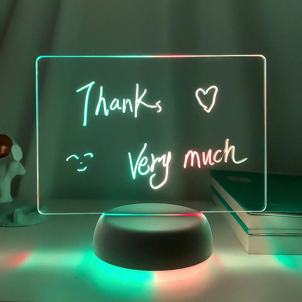 ✨ 3D Note Board Night Light – Two-Tone Message Board for Home & Holiday Decor 📝🌟