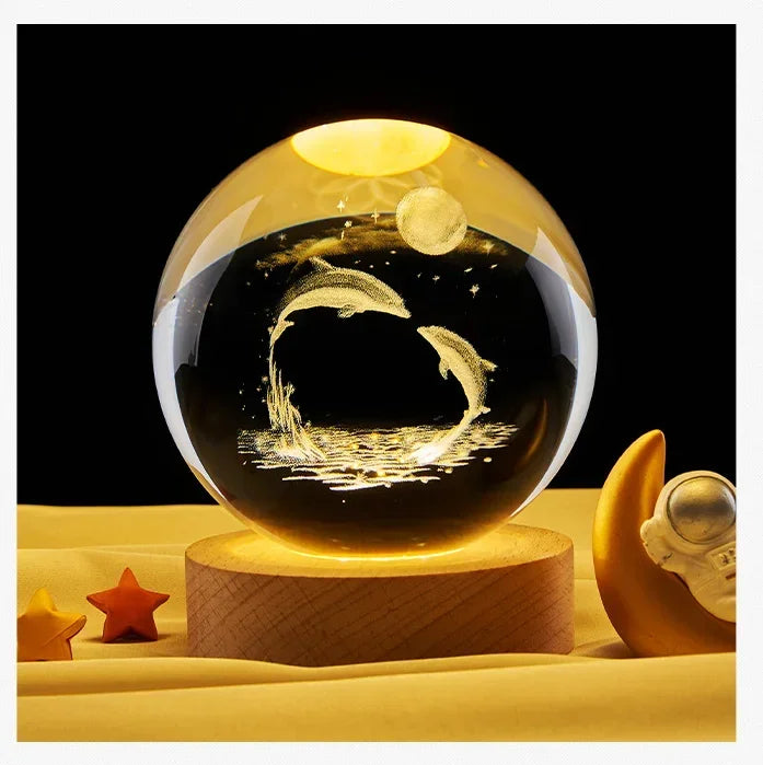 ✨ 3D Galaxy Crystal Lamp 🌌 – Mesmerizing Planetary Glow 🌙 for Your Home & Bedroom 🏡 ✨