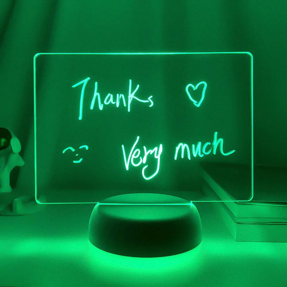 ✨ 3D Note Board Night Light – Two-Tone Message Board for Home & Holiday Decor 📝🌟