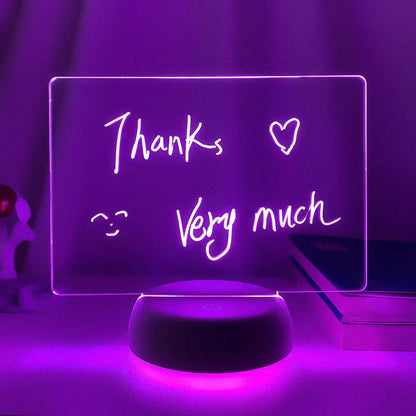 ✨ 3D Note Board Night Light – Two-Tone Message Board for Home & Holiday Decor 📝🌟