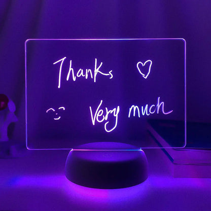 ✨ 3D Note Board Night Light – Two-Tone Message Board for Home & Holiday Decor 📝🌟