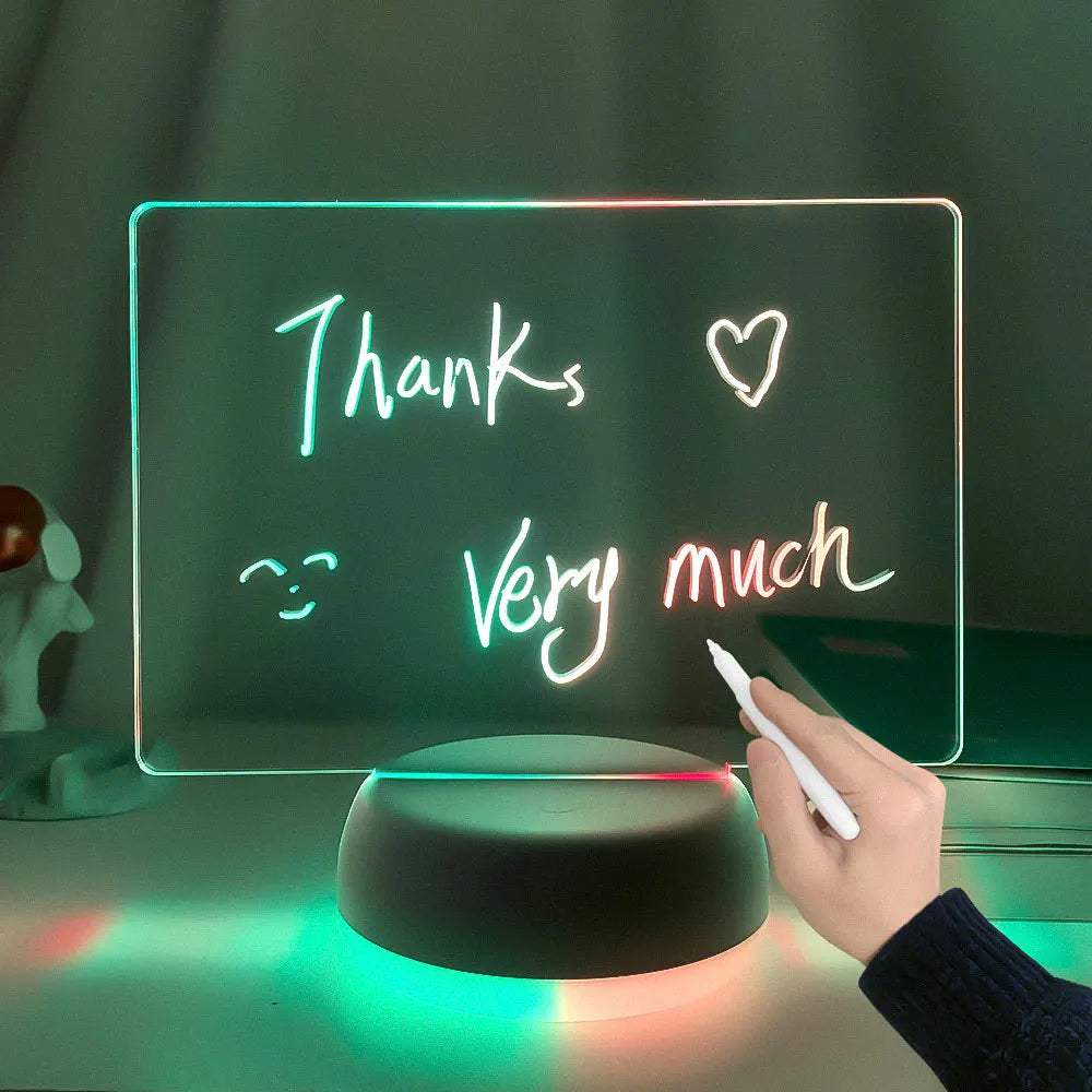 ✨ 3D Note Board Night Light – Two-Tone Message Board for Home & Holiday Decor 📝🌟