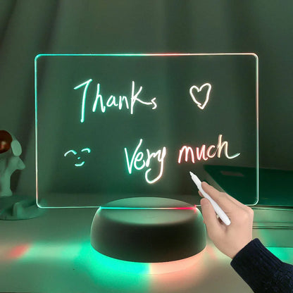 ✨ 3D Note Board Night Light – Two-Tone Message Board for Home & Holiday Decor 📝🌟