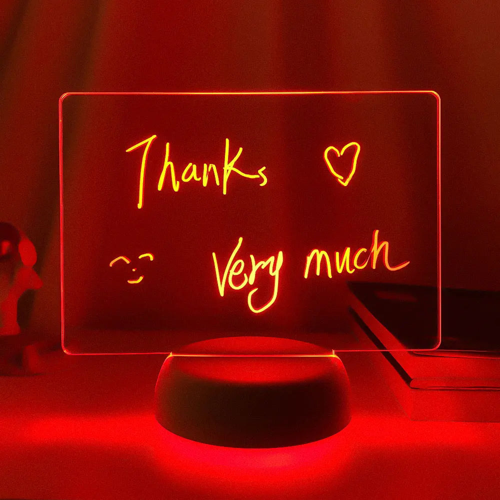 ✨ 3D Note Board Night Light – Two-Tone Message Board for Home & Holiday Decor 📝🌟