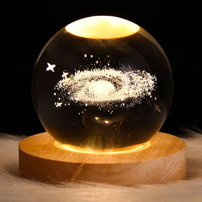 ✨ 3D Galaxy Crystal Lamp 🌌 – Mesmerizing Planetary Glow 🌙 for Your Home & Bedroom 🏡 ✨