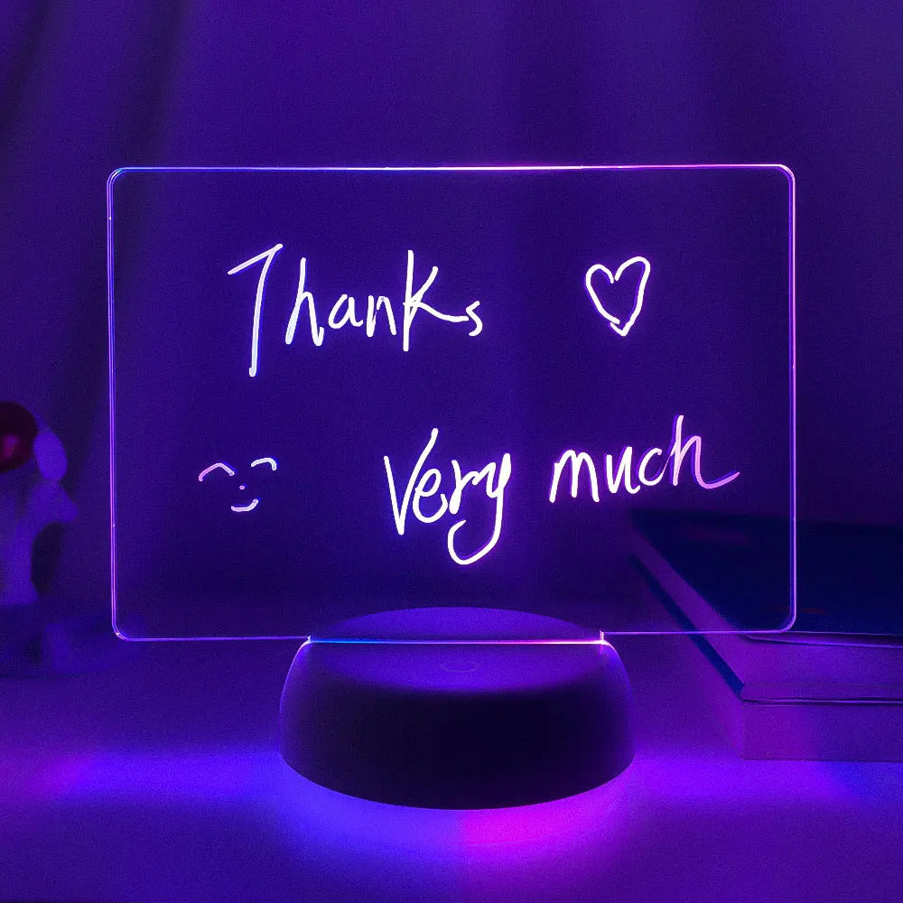 ✨ 3D Note Board Night Light – Two-Tone Message Board for Home & Holiday Decor 📝🌟