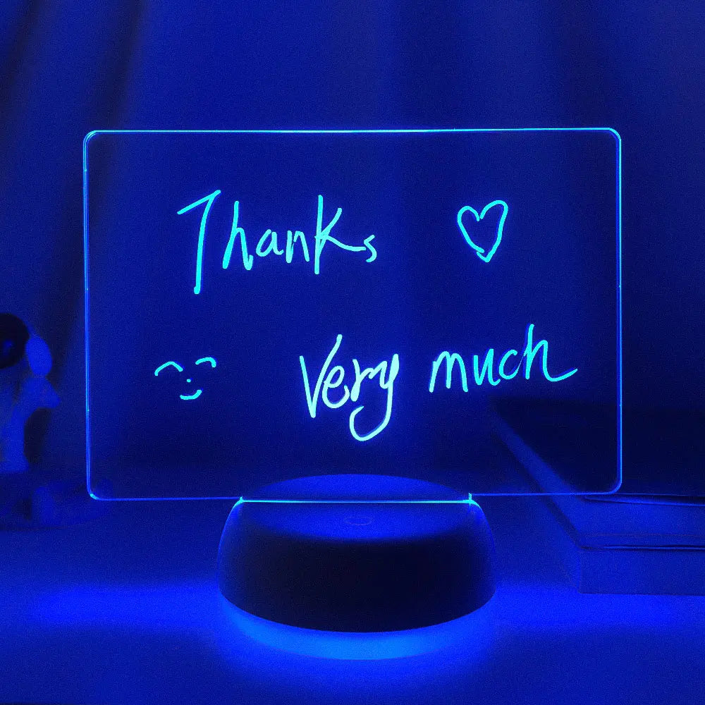 ✨ 3D Note Board Night Light – Two-Tone Message Board for Home & Holiday Decor 📝🌟