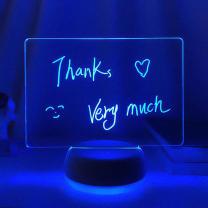 ✨ 3D Note Board Night Light – Two-Tone Message Board for Home & Holiday Decor 📝🌟