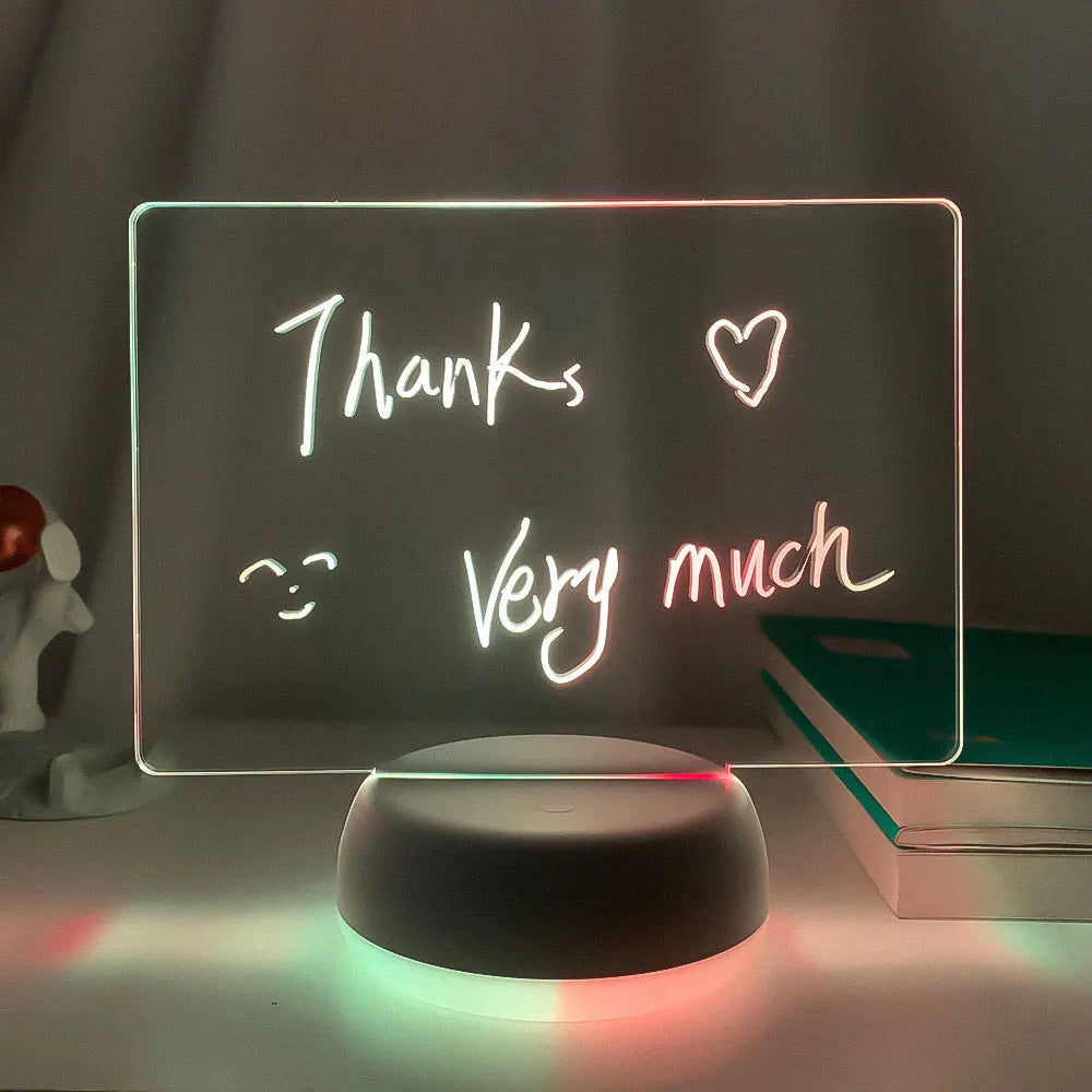 ✨ 3D Note Board Night Light – Two-Tone Message Board for Home & Holiday Decor 📝🌟